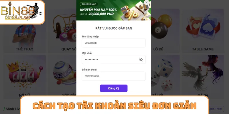 Cách tạo tài khoản siêu đơn giản cho newbie