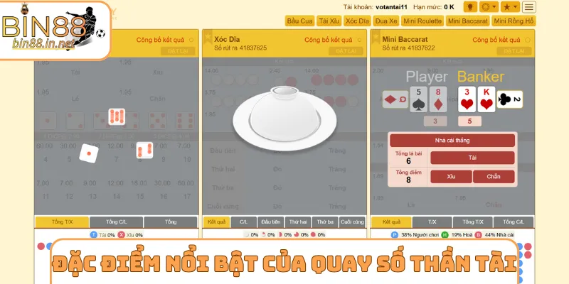 Đặc điểm nổi bật của game quay số thần tài