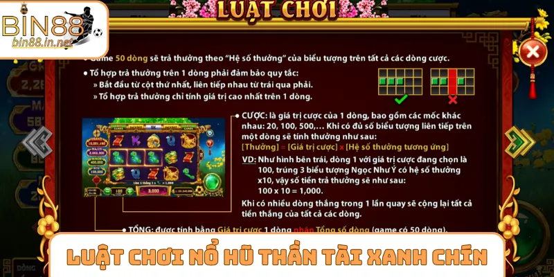 Luật chơi nổ hũ thần tài xanh chín