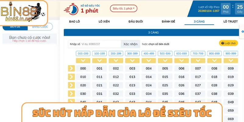 Sức hút hấp dẫn của lô đề siêu tốc