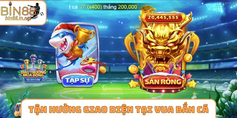 Tận hưởng giao diện cuốn mắt tại vua bắn cá