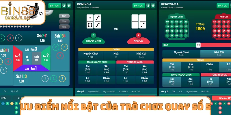 Ưu điểm nổi bật của trò chơi quay số 5